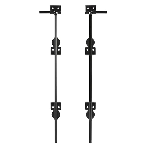 Miniatura 9 de Perno de caña de 12 pulgadas, resistente, para puerta de caída, cerrojo de tierra para vallas de madera, puertas de metal, pasador de caída de