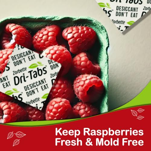 Zorbette Dri-Tabs | Food-Safe Moisture Absorbers – Keep Fruits, Veggies, Snacks, Bread & More Fresher, Longer! Eco-Friendly, Plant Based Desiccant That Replaces Silica Gel Packets - 75pk (Magenta) - Thumbnail 6