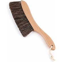 Horse Hair Hand Broom, Woodworking Bench Cleaning Brush, Fireplace Dust Brush, Hand Broom for Shop, Furniture, Carpet, Car Wash, Sweeping, Workspace, Exhibition-Hall, Upholstery