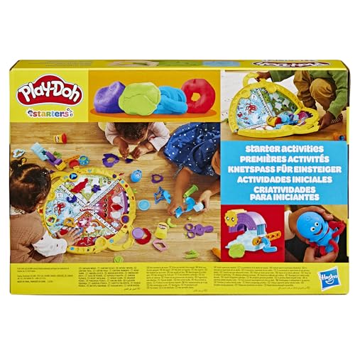 Play-Doh Tapis de Voyage, Coffret Découverte avec Pâte à Modeler, Kit Créatif avec Accessoires, Activité Manuelle, Jeux Créatifs et Artisanat Artistique pour Enfants