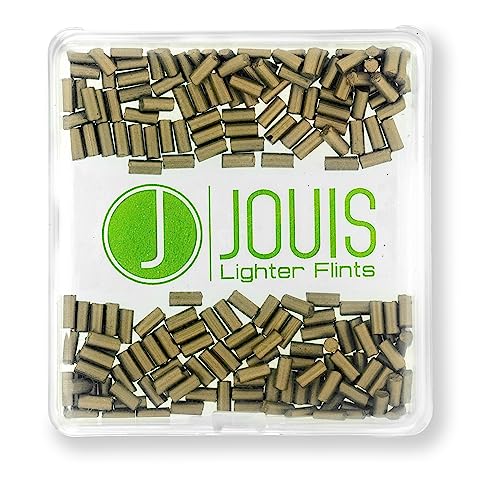 Jouis Lighter Flints - Universal Replacement Lighter Flints Compatible with most Lighters (100x Gold)