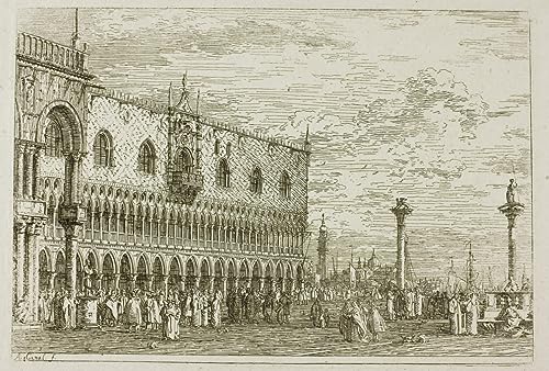 Poster la jetée du groupe V par Canaletto - Toile 50x70 cm sans cadre pour salon