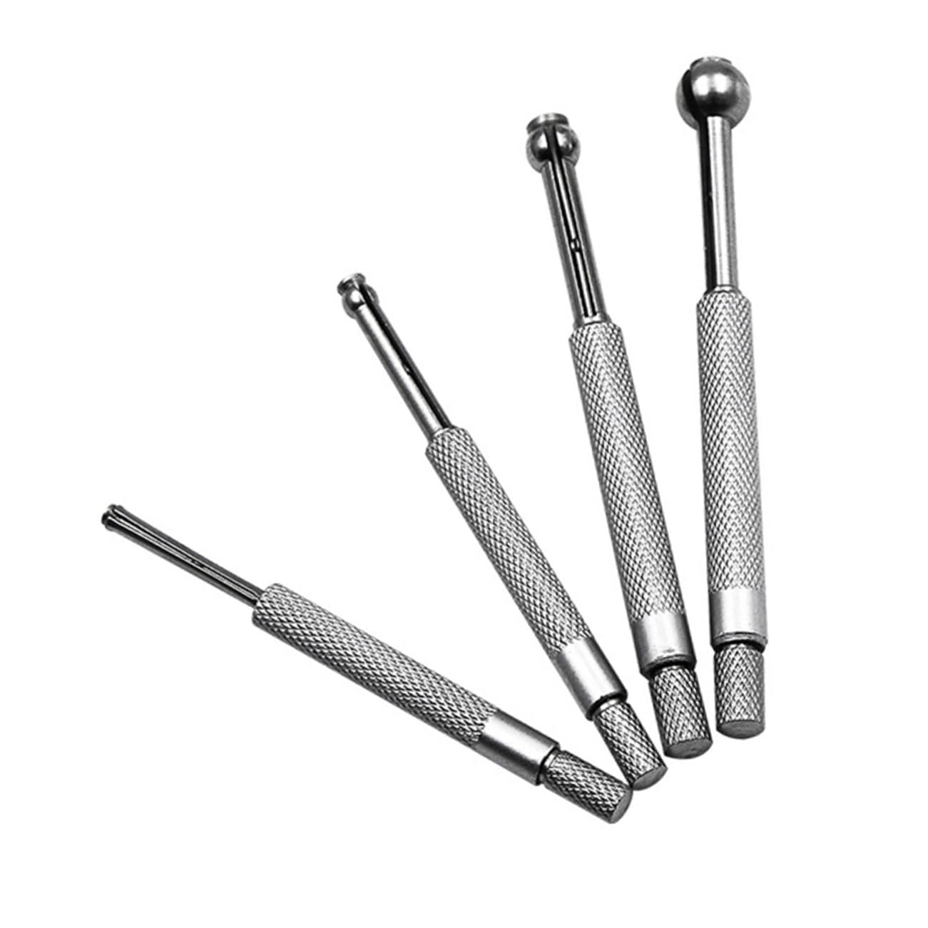Cabilock 4 Pcs Small Hole Gauge Set Telescoping Full-Ball Hardened Bore Gauge with Satin Finish for Accurate Internal Measurement