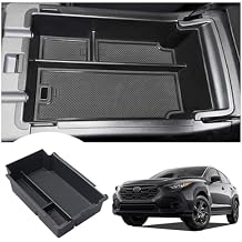 JKCOVER Center Console Organizer Tray Compatible with 2024 2025 2026 Subaru Impreza and Subaru Crosstrek Accessories ABS Material Insert Armrest Storage Box