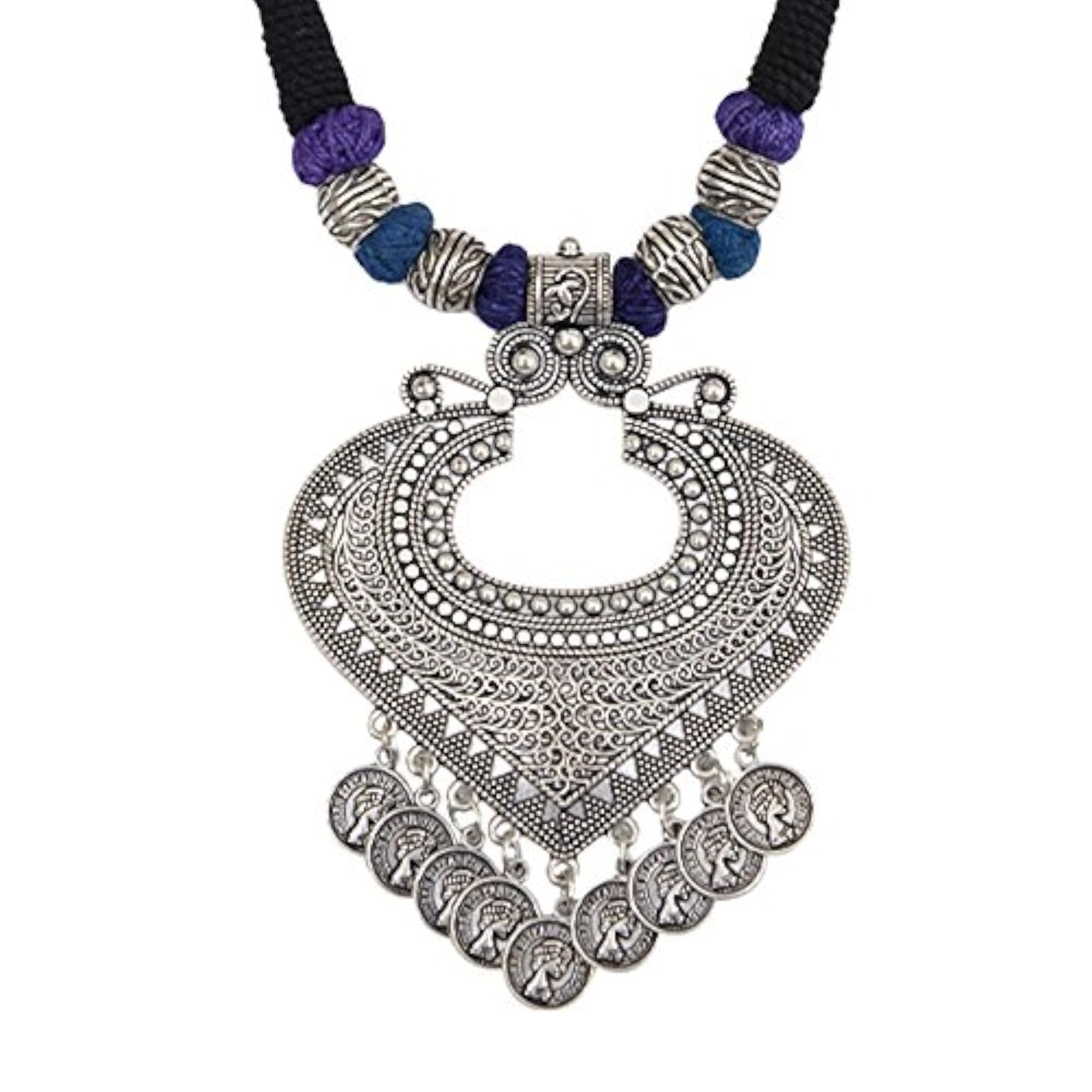 Boho Tribal Necklace with Cowrie Shell and Gold Beads
