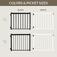 Vista 7 de Kit de puerta (estacas de 1-1/2 pulgadas, blanco) - Kit de puerta de cubierta de aluminio - Puerta montada en hardware para terraza/patio - Se