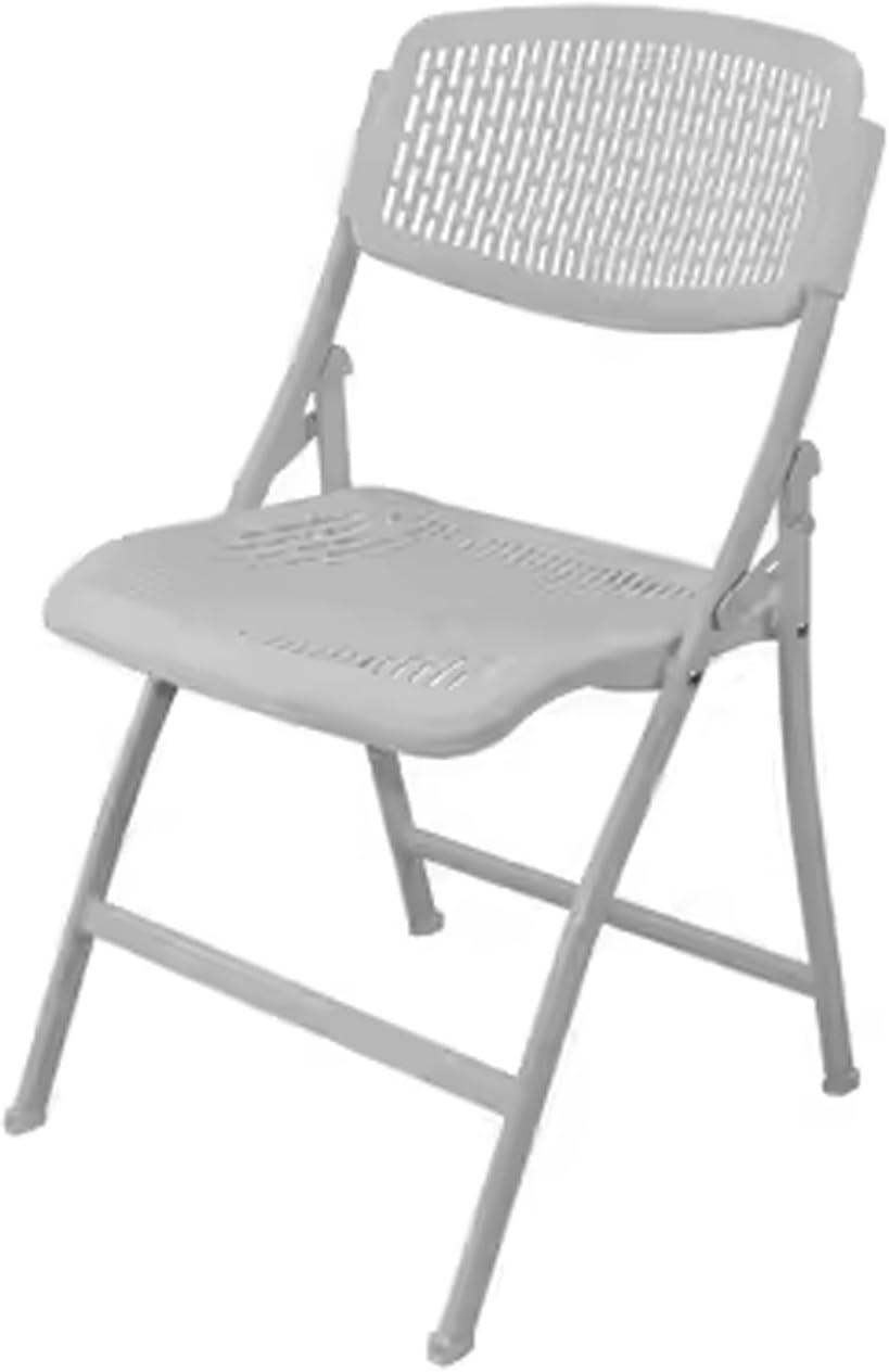 Indoor Outdoor Portable Folding Chair for Home Outdoor and Office use with Backrest Comfortable Event Chair no Assembly Easy to Store (Color : Gray), Grey
