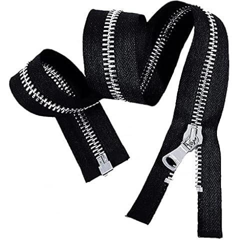 everest 1953 1 way zipper #10 black divisible chain polished metal 55 65 70 75 85cm Cover