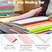 PATIKIL 20Pcs Binding Bars, 13x8mm Binding Bars Slide Grip 50 Sheets Capacity A4 Size Report Binder Presentation Binder for Study Office Report Cover Resume, Red