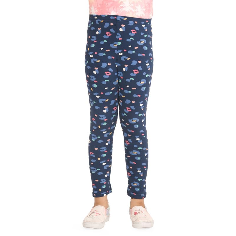 Image of ARIEL Cotton Printed Non-Transparent Regular Fit Ankle Length Leggings for Girls