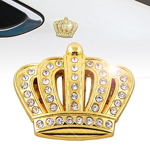 Image of VRT 3D Chrome Emblem Automotive Car, Bike Badges Logo Self Adhesive Sticker (King, Gold)