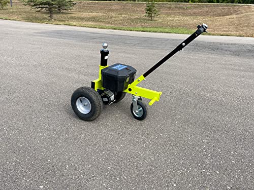 Tow Tuff Tmd-35Etd8 Versatile Adjustable 3500 Lbs Capacity Variable Ball Height Electric Utility Dolly For Boats, Cargo Trailers, And More, Green, 3Rd Wheel, Step For Leverage, Travels 1.5 Mph #TOP3
