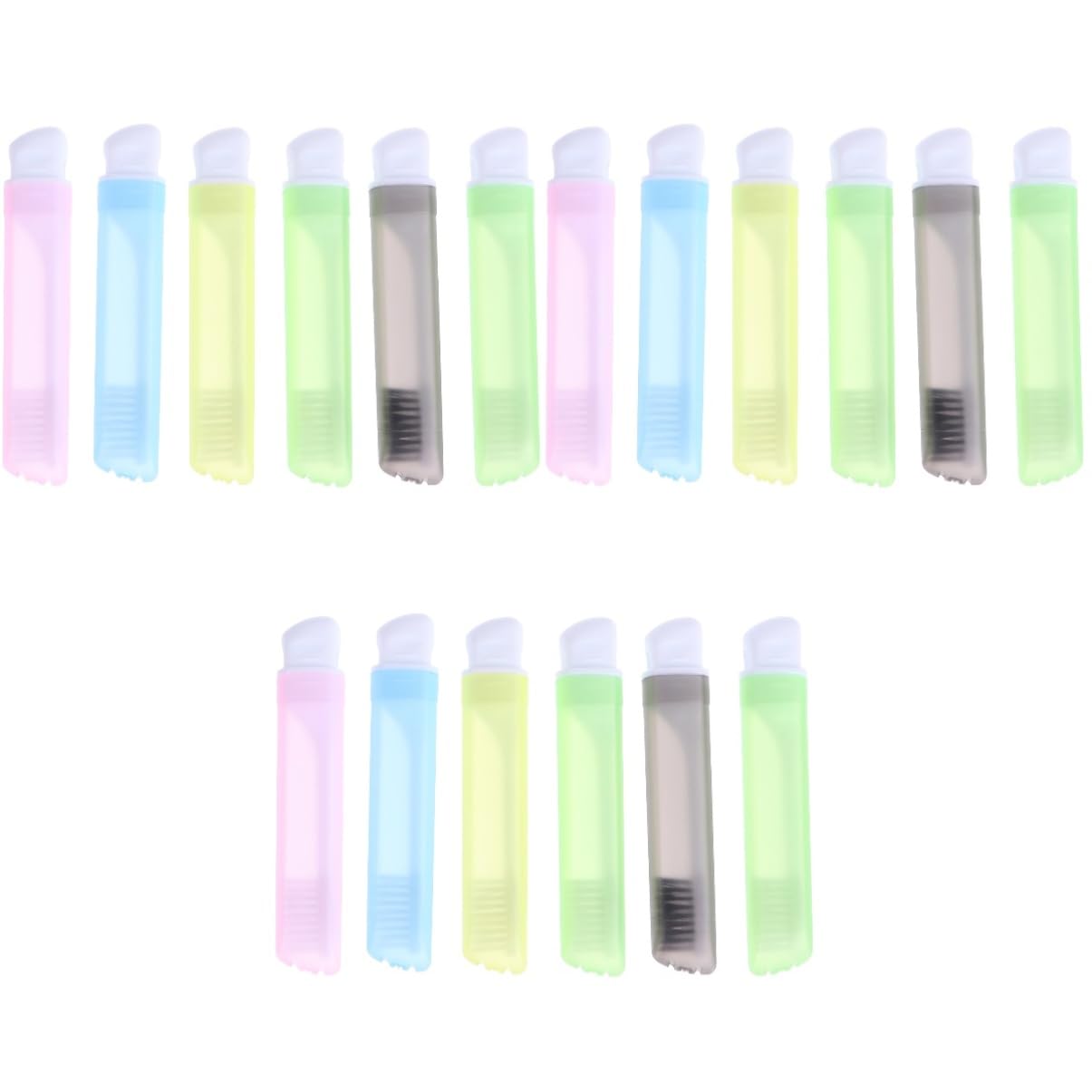 3 Set Spazzolino Viaggio Design Ergonomico Morbide Setole Portatile E Compatto Per Scuola E Colori Misti Casual Colore Casuale 6 Pezzi*3