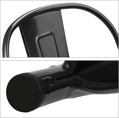 Miniatura 9 de MoNiBloom Sillas de comedor apilables de metal, juego de 4 sillas auxiliares vintage de 18 pulgadas para patio, bistró, cafetería, con respaldo para