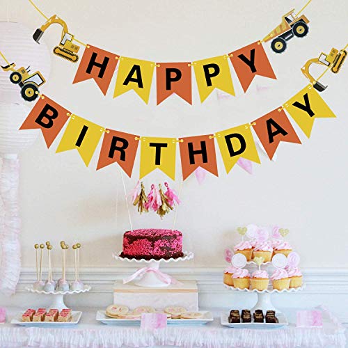 BJ-SHOP Banner di Compleanno Camion Decorazione a