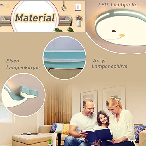 AOEH LED Kinder Deckenlampe Delphinform Deckenlampe Dimmbar Mit Fernbedienung Junge Mädchen Baby Kinder Kinderzimmer Lampen Decke Kinderzimmer Schlafzimmer Lampe Raumleuchten Kronleuchter,Grün,50cm