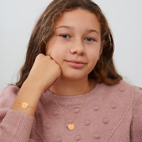 Collier enfant personnalisé initiale florale cadeau baptême - 4