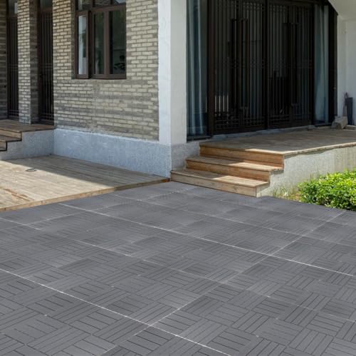 Baldosas entrelazadas de plástico PP SOLUSTRE para suelos de exterior pack de 4 piezas 6