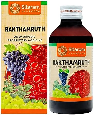 Sitaram Ayurveda Rakthamruth | Ayurvedic Herbal Tonic with Triphala, Haridra & Daruharidra | Supports Digestion, Skin Wellness, Immunity & Vitality | 200 ml