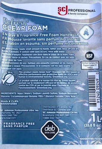 Image of SC Johnson Professional REFRESH CLEAR FOAM HAND SOAP 1 LITER, Pack of 1