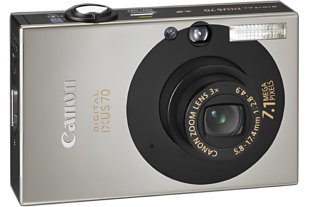 Canon IXUS 70 digital camera (7 megapixels, 3x optical). Zoom, 6.4