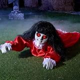 JOYIN Halloween Animatronics Decorations Outdoor Groundbreaker Crawling Doll, Creepy Halloween Graveyard Decoration Outside Decor Scary Haunted House Prop Sound Activated with Sounds and Lights