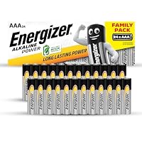 Energizer Alkaline Power - AAA Batteries (24 Pack), Triple A Battery 1.5V, Up to 50% Longer Lasting, for Everyday Devices, 100% Recyclable Packaging, 7 Year Shelf-Life [Amazon Exclusive]