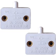 2 PCS Cupboard Door Switch, 1a 250v Auto Light Control Switch, Auto Control Push to Break Light, for Cabinet Wardrobe DoorsWhite
