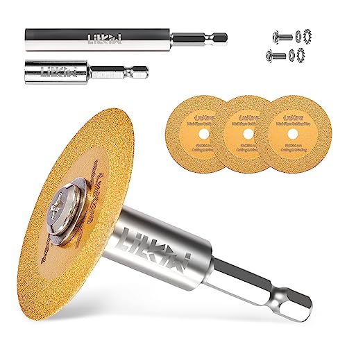 LitKiwi Mini Glasses Cutting Disc,1mm Ultra-Thin Diamond Cutting Blade Wheel,with 2PCS 1/4