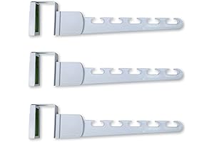 Over the Door 3-Pack Organizer for Clothes Hangers, Space-Saving Cascading Hanger Hooks