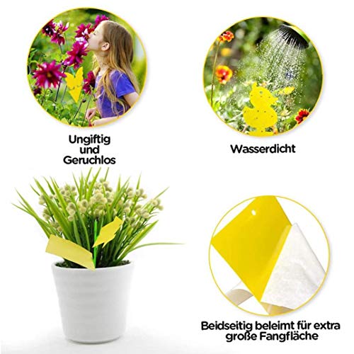 Yellow Sticky Fly Vallen Fly Stickers Opknoping Catcher dubbelzijdige Pluggable platen Protection for Plant Fruit - Image 5