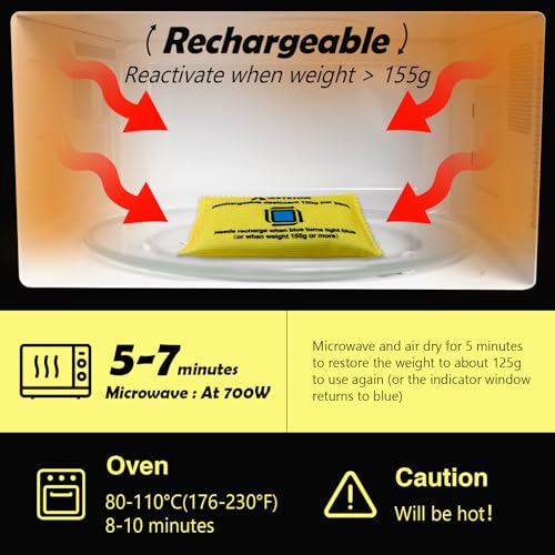 Weystom GZB-2P 2 Packs 120G Rechargeable Desiccant, Moisture Absorbing Bag thumb #1
