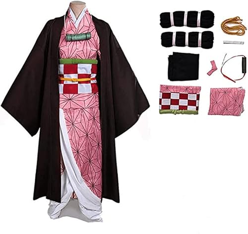 Vista 7 de Yakisle Anime Cosplay Costume Kochou Outfit Cosplay Kimono Outfit Uniform Costume Full Set with Wig