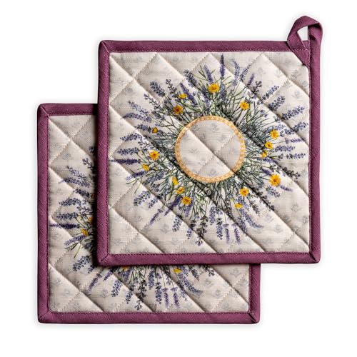 Maison d' Hermine Pot Holders 100% Cotton Potholders (8" x 8", Pack of 2)