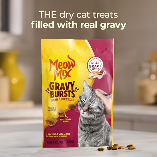 Image of Meow Mix Gravy Bursts Chicken Flavored Cat Treats, 6.3 Oz. Bag