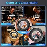 Akynite LED Desk Lamp with 12X Magnifying Glass, 5 Colours & 9 Brightness, 2 in 1 Magnifier Table Light with Clamp & Base, Magnifying Glass Lamp for Craft Hobby Sewing Modelling Carving - Image 9