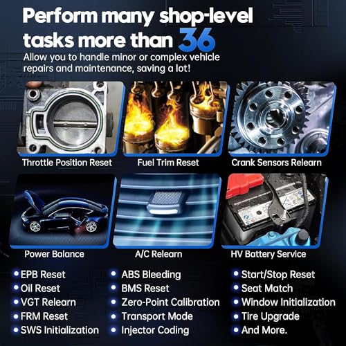 XTOOL D7 Bidirectional OBD2 Scanner: 2025 Scan Tool with ECU Coding, Full System Car Scanner Diagnostic Tool, 36+ Resets, Injector Coding, Throttle Relearn, Crank Sensor Relearn, FCA, CANFD & DoIP