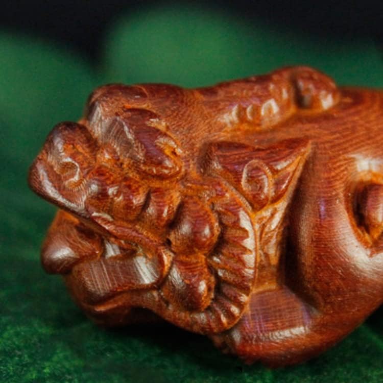 Mascot Wooden Crafts Wood Carving Art Wood Decoration Artwork 科特迪瓦紫檀木貔貅雕刻手把件礼品 科檀小把件挂件(科檀貔貅挂件)