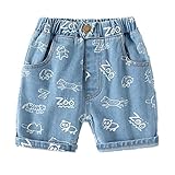 warmstraw Kids Toddler Boys Stretch Denim Shorts Knit Jeans Summer Casual Elastic Waist Cargo Shorts