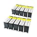 Produktbild LS 10 Patronen für Lexmark 100 XL Black Schwarz je 510 Seiten, kompatibel zu 14N1068E