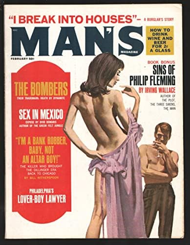 Man's Magazine 2/1969-Spicy cover-Bank Heist-Viet Cong-Drug Addict-Exploitation-scandal-cheesecake pix-crime-FN