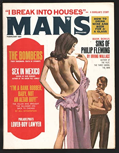 Man's Magazine 2/1969-Spicy Cover-Bank Heist-Viet Cong-Drug Addict-Exploitation-Scandal-Cheesecake Pix-Crime-Fn #TOP3