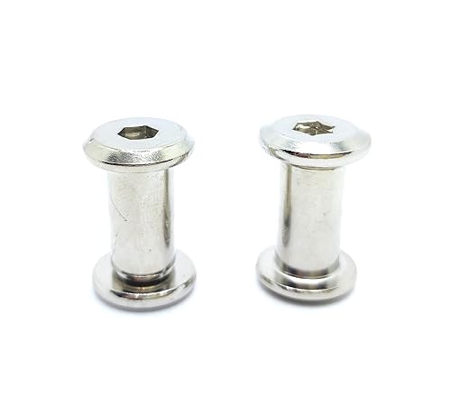 Miniatura 8 de Poste de tornillo apto para orificios de 38 pulgadas (0.394 in) de diámetro, macho M8x100mm hembra 0.709 in hexagonal pernos de unión para muebles