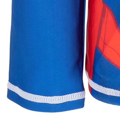 Marvel Avengers Spider-Man Little Boys Rash Guard Swim Shirt Spider-Man Red/Blue 5-6 #TOP3