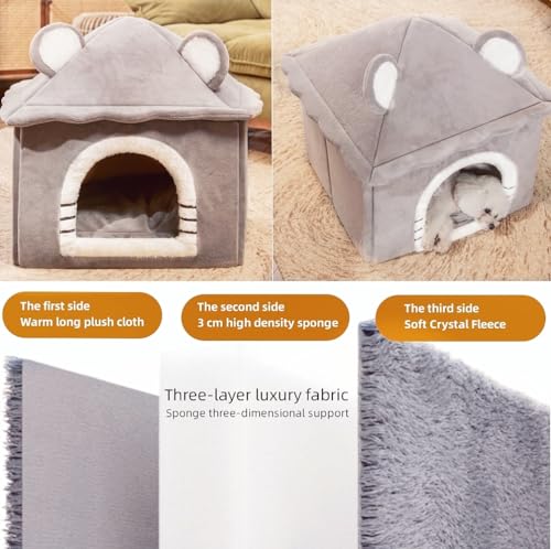 BXEBUI Casa Para Cães E Gatos Interna, Casa De Pelúcia Para Cães, Canil, Cama Aconchegante Para Anim