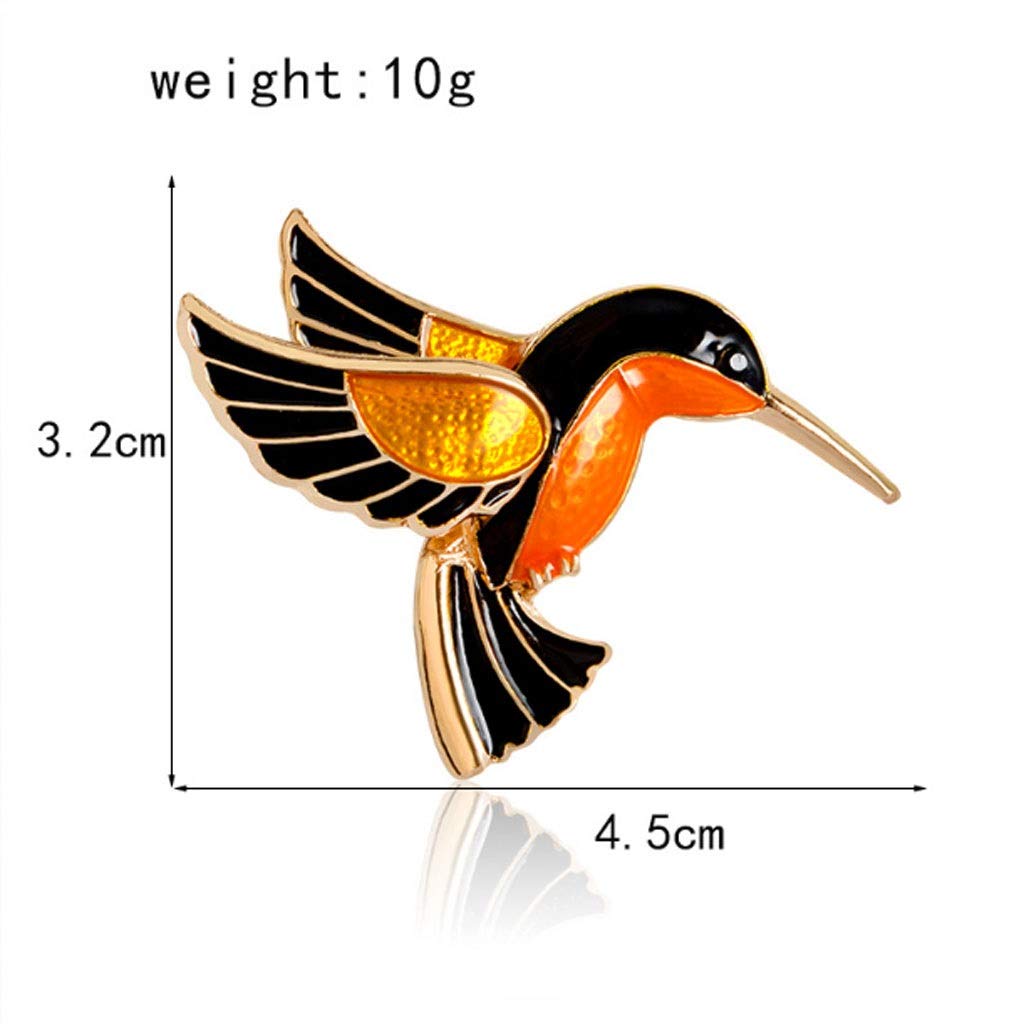 Kolibri-Brosche, zarte Broschen für Damen, modische goldene Tierbrosche, süßer Stil