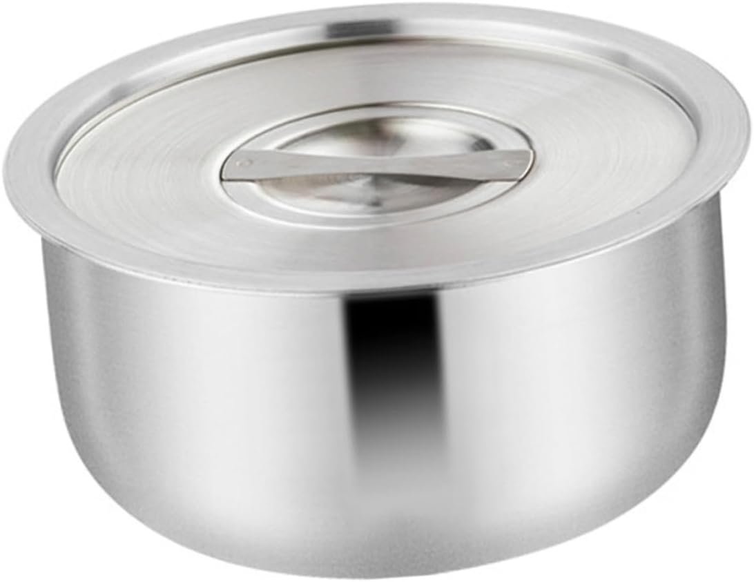 LIFKOME Oven Safe Stainless Steel Bowl with Lid Thermal Serving Bowl for Soup Rice