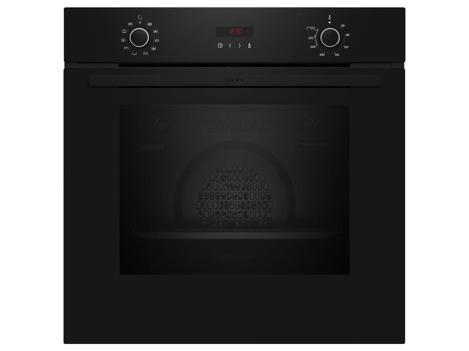 NEFF BX48PB0, Herd-Set bestehend aus B2CCG6AK3 Herd, 60 x 60 cm, Pyrolyse-Selbstreinigung, CircoTherm, LED-Display & T18SDH9L0 Elektrokochfeld, 80 cm, Bräterzone, Powerstufe, Touch Control