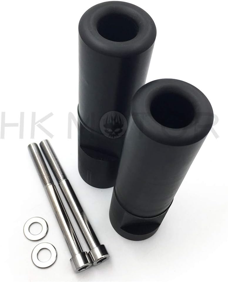 HongK- Motorcycle No Cut Black Frame Slider Crash Protector Compatible with 2006 2007 2008 Zx14 Zx14R [P/N: MT219-043A-BK]