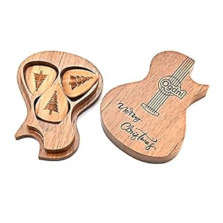 Plumdrop Boîte à médiators en bois avec 3 médiators en forme de guitare, étui en forme de guitare, boîte de guitare basse, instrument de musique - Les Beatles, Paul McCartney, John Lennon, RIngo Starr, George Harrison Plumdrop Boîte à médiators en bois avec 3 médiators en forme de guitare, étui en forme de guitare, boîte de guitare basse, instrument de musique – Image 2